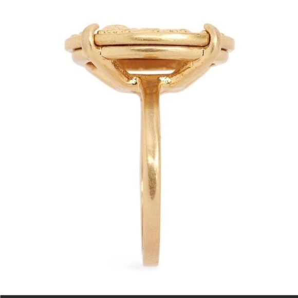 Tory Burch Gold Coin medallion Ring size 7 - Picture 5 of 12